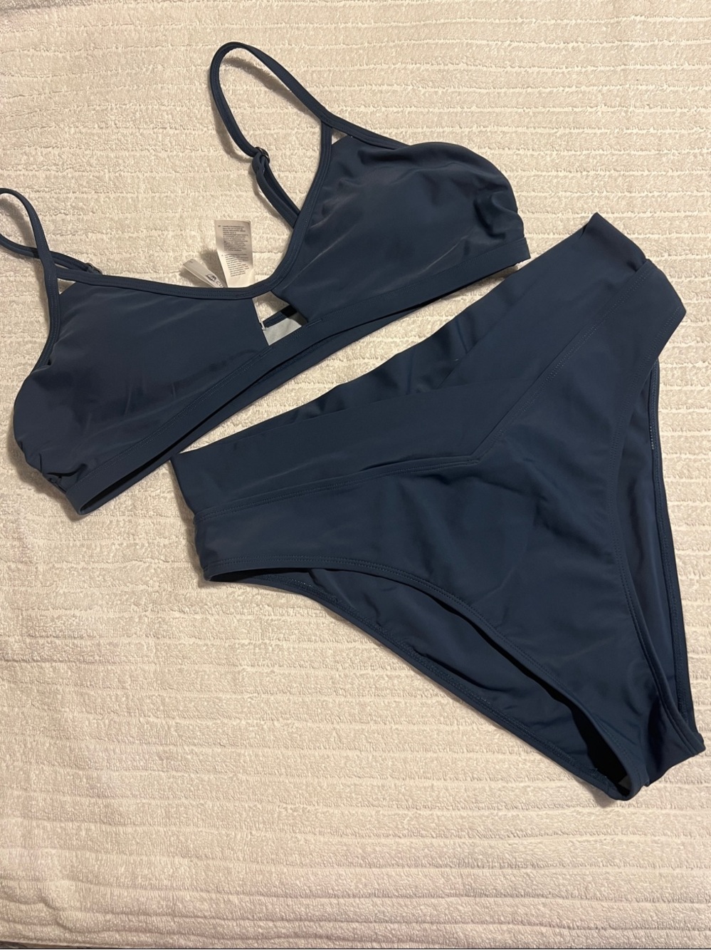 Cupshe Navy Blue Two-Piece Bikini Set